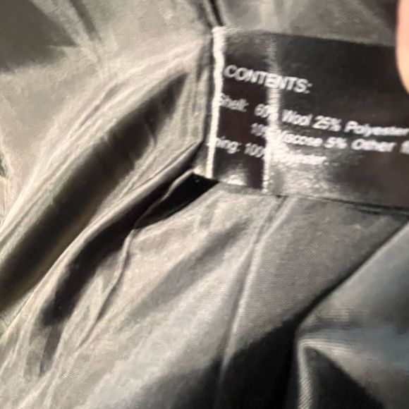 Giacca Wool Blend coat Belted Short Driving  StyleTrench Charcoal Gray size M - Picture 11 of 11